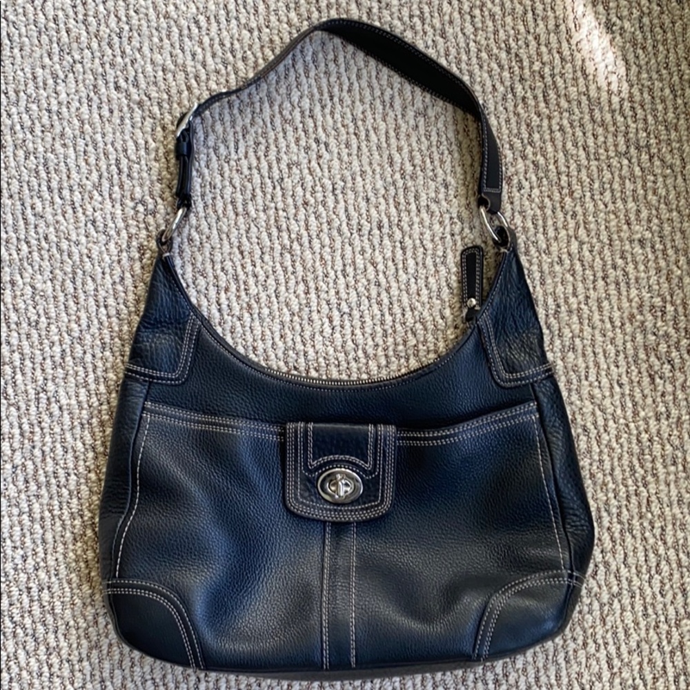 Coach soft pebbled hobo bag